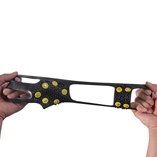 Xcellent Global 10-Stud Anti-slip Ice Snow Grips Shoes covers, 10 claws ice snow crampons Spikes Grip Grips, Crampons, Cleats (Medium)