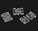 Plastic Bikini Bra Clips Hooks Swimwear Clicker Bikini Accessory Tape Closure Hook & Clasp Fasteners 10mm Pack of 200Sets (Clear)