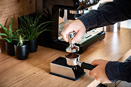 Kaffee Tamper 58mm mit Auflage für Siebträger - Edelstahl Barista Zubehör bestehend aus Tamper Station und Espresso… – Bild 2