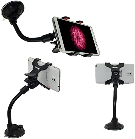 Amaz247 Car Mount, Gaoye Car Gps Holder Universal Long Arm Neck 360 Degree Rotation Windshield Mount Holder Car Accessories for Cell Phones iPhone SE 6S/6 Plus Samsung S7 S6 Edge Cell Phone Holder