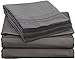 Clara Clark Bed Sheets, Premier 1800 Series 4 Piece Bed Sheet Set, Deep Pocket, Wrinkle, Fade, Stain Resistant, Luxury Soft Bedding Sheets & Pillowcases, King, Charcoal Gray