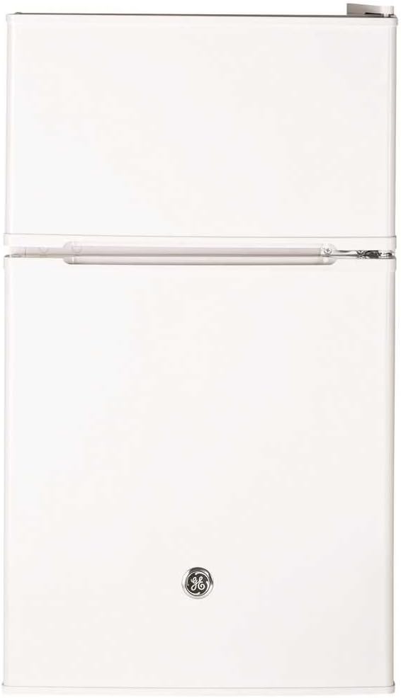 Ge REFRIGERATORS 1029598 3.1 Cu. ft. Double-Door Compact Refrigerator, White, Reversible Door Swing
