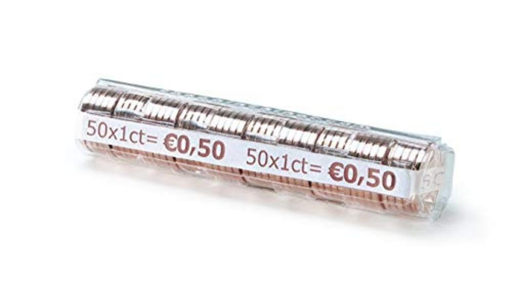 Monetique L100TC001 Pack of 100 Coin Cases 0.01 Euro
