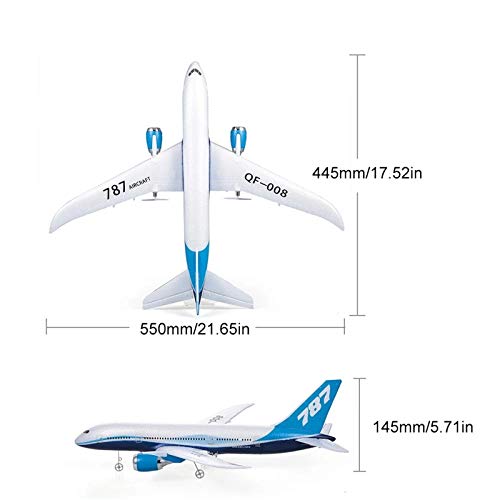 Anmy Boeing 787 Flugzeug Miniaturmodell Flugzeug RC Flugzeug Fernbedienung (Farbe : White, Size : One Size) – Bild 3