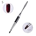 NICOLE DIARY 200Pcs False Nail Tips Quick Building Extension Mold Full Cover Nail Form Gel UV Builder Nail Gel Tips with 1 Pc Dual-ended Acrylic Painting Brush Spatula Nail Art Tool (#1)