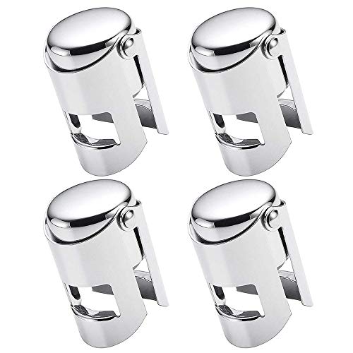 Gobesty Wine Stopper, 4Pcs champagne stopper stainless steel, champagne
