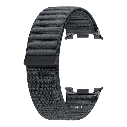 Samsung Fabric Band (S/M) ET-SVL32 für die Galaxy Watch8 | Watch8 Classic, Uhrenarmband, Original Zubehör, Stoffband, Klettverschluss, Flexible Armbandlänge, Graphite