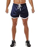 Ouber Men's Fitted Shorts Bodybuilding Workout Gym Running Tight Lifting Shorts