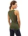 PattyBoutik Women V Neck Ruched Side Tank Top (Olive Green Small)
