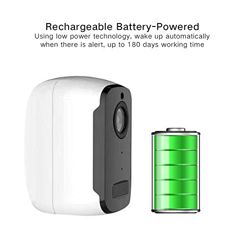 SDETER Outdoor Security Camera,Wireless Rechargeable Battery Powered Surveillance System,WiFi IP Hd CCTV Video House Monitor