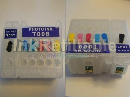 Refillable T007 T008 for Epson Stylus photo 780 785EPX 825 870 875DC 875DCS 890 printers