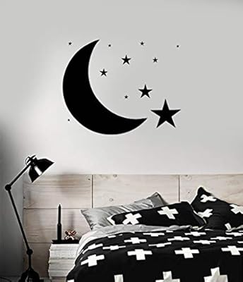 Dormitorio Moon Stars Sky Tatuajes De Pared Diseno Para El Hogar
