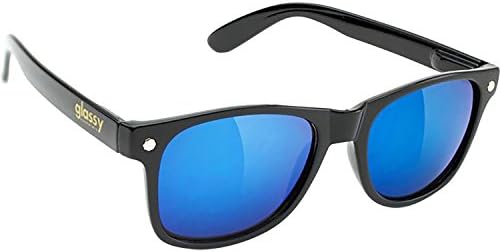 Glassy Sunhaters Leonard Black / Blue Mirror Sunglasses