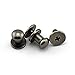 LQ Industrial 12 Sets 6x8x8mm Black Chicago Screws Round Phillips Head Button Stud Screws Nail Rivet for DIY Leather Craft
