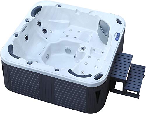 DEKO VERTRIEB BAYERN XXL Luxus SPA LED Whirlpool Set 215x215 Farblicht Outdoor Indoor Pool 5 Personen inkl. Spedition