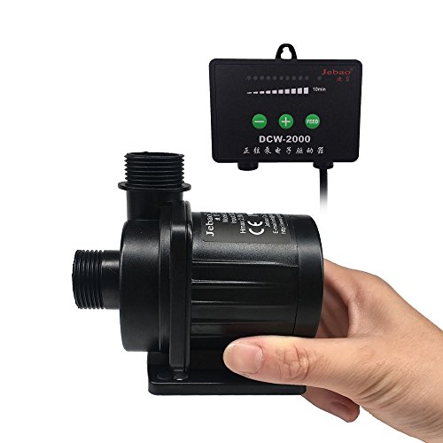 JEBAO DCW-2000 dc water pump with sine Controller 528GPH 20W 8.2ft high lift for aquarium marine reef fish tank Circulation