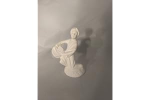 CREATIVE KREATIONS CERAMICS Atlantic Nativity Boy with Drum 5" Ceramic Bisque, Ready to Paint