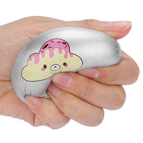 3Pcs Squishies Squishy Toy Party Favors for Kids Babies Mochi Squishy Toy Moji Kids Party Favors Mini Kawaii Squishies Mochi Bread Pendant Scented Charm Stress Reliever Anxiety Toys (Multicolor) - Thumbnail 2