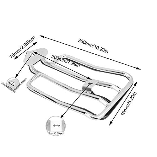 Bagagerek voor motorfietsen, 10,23 X 6,29 inch Bagagerek voor achterbagagedrager voor motorfietsen, voor doe-het-zelf… - Image 4