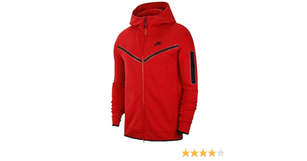 tech fleece moletom com capuz red