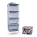 Everything Mary BriteLoft Avengers Hanging Closet Organizer | 4 Shelves Clothing Organizer for Closet and Bedroom Storage | Marvel Towel Accessory Storage, Collapsible Hanging Organizer