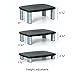 3M Adjustable Monitor Stand, Three Leg Segments Simply Adjust Height From 1″ to 5 7/8″, Sturdy Platform Holds Up to 80 lbs, 11-inch Space Between Columns for Storage, Silver/Black (MS80B)thumb 4