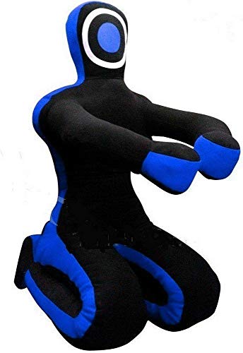 LEATHERAY MMA Martial Arts Brazilian Grappling Dummy Jiu Jitsu Punching Bag Blue-Unfilled