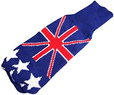 Pet Winter Woolen Sweater Knitwear Warm Flag High Collar Clothing (XL)