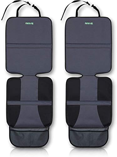 Qooloo Pack Of 2 Car Seat Backrest Protectors, Waterproof Back Seat Protector For Children, Car Seat Organiser For Storing Children's Items, Kick Mats Protection