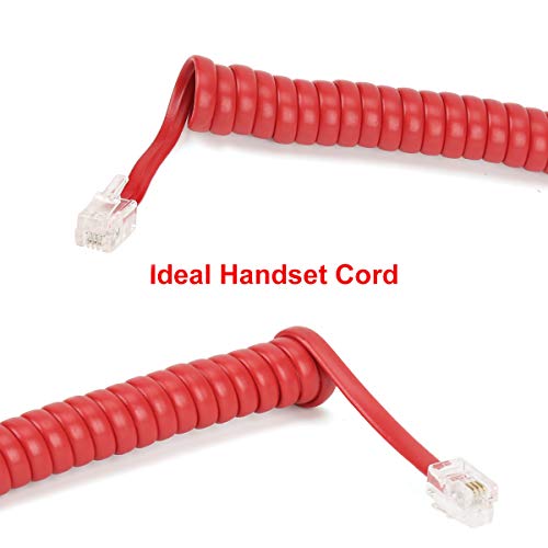 image for Telephone Phone Handset Cable Cord,Uvital Coiled Length 0.72 to 6 Feet