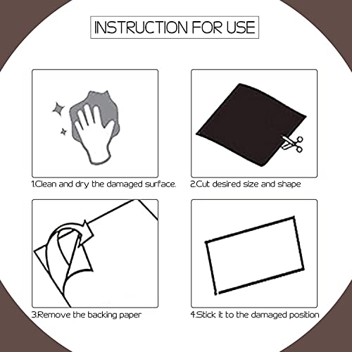 Neaylfe Leather Repair Tape, Black, 4 X 90 Inch SelfAdhesive Leather