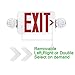(2 Pack) UL Certified LED Round Emergency Light Exit Sign Hardwired Compact Combo with 2 Adjustable Head Lights,Red Emergency Exit Lighting Commercial Grade High Output