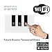 Smart Wifi Wall Light Switch Touch Wall Switch Panel Wireless Switch Replace 3 Switches in 1 Gang Wall Box,Compatible with Alexa and Google Assistant