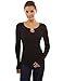 PattyBoutik Women's Keyhole Long Sleeve Ribbed Sweater