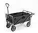 Mac Sports Collapsible Outdoor Utility Wagon with Folding Table and Drink Holders, Gray primary