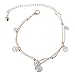 Udobuy®Sexy Gold Double Chain Rose Crystal Anklet Bracelet Ankle Foot Jewelry Barefoot Beach Anklet