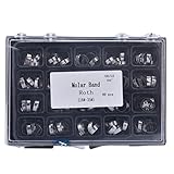 Annhua 80PCS Orthodontics Roth Molar Band with Buccal Tube, 0.022 (16#-35#) Dental Stainless Steel Materials