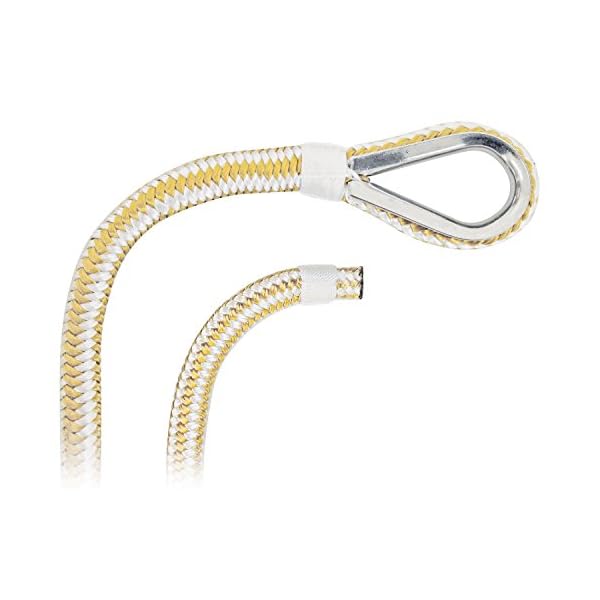 Extreme-Max-BoatTector-Premium-Double-Braid-Nylon-Anchor-Line-with-Thimble-White-Gold
