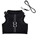 PUPTECK Cat Leash Reflective Escape Proof Harness - Black Soft Mesh Adjustable - Best for Walking Medium