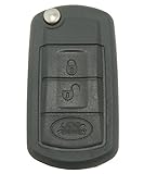 Horande 3 Buttons Uncut Blank Smart Flip Folding Remote Key Shell fob Case Fit Land Rover Range Rover Sport LR3 Discovery