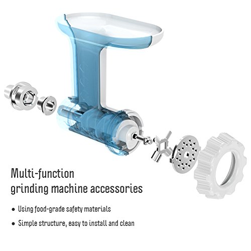 ANTREE Food Grinder Attachment for KitchenAid Stand Mixers Including Sausage Stuffer Accessories, 4 x 7 x 7 inches - Thumbnail 6