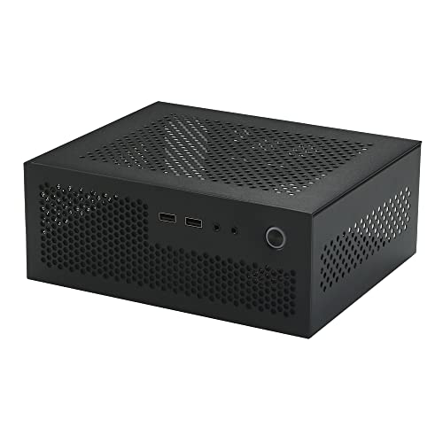 Goodisory A09 Black Mini-ITX 0.8mm SPCC Desktop Computer Case Fit in Flex PSU