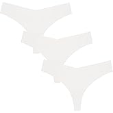 BETTERNOUGH Women Underwear Seamless Thong T Back Panty for Ladies Cotton Breathable Thongs Panties 3-6 Pack