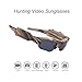 Video Sunglasses, 16GB Outdoor Sports Action Camera for Hunting with 3 Hours Video Recording Time and Polarized UV400 Protection Safety and Interchangeable Lens
