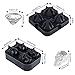 3D Skull Diamond Flexible Silicone Ice Cube Molds Tray - Pack of 2 Reusable and BPA Free For Whiskey Cocktail Beverages