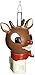 Roman Rudolph The Red Nose Reindeer Wearing a Red Scarf Bubble Night Light, 8-Inch