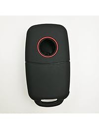 Coolbestda - Carcasa de silicona con 3 botones para llave de VW Volkswagen Jetta GTI Passat Golf Tiguan Touareg Beetle