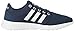 adidas NEO Women's Cloudfoam Qt Racer w Running Shoe, Mystery Blue/White/Glow Orange, 9 M US