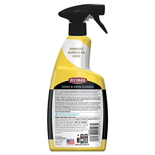 Weiman Heavy Duty Stove and Oven Cleaner and Degreaser for Glass