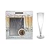 Party Essentials Hard Plastic 1-Piece Champagne Flute Box Set, 5-Ounce Capacity, Clear (Case of 48)
